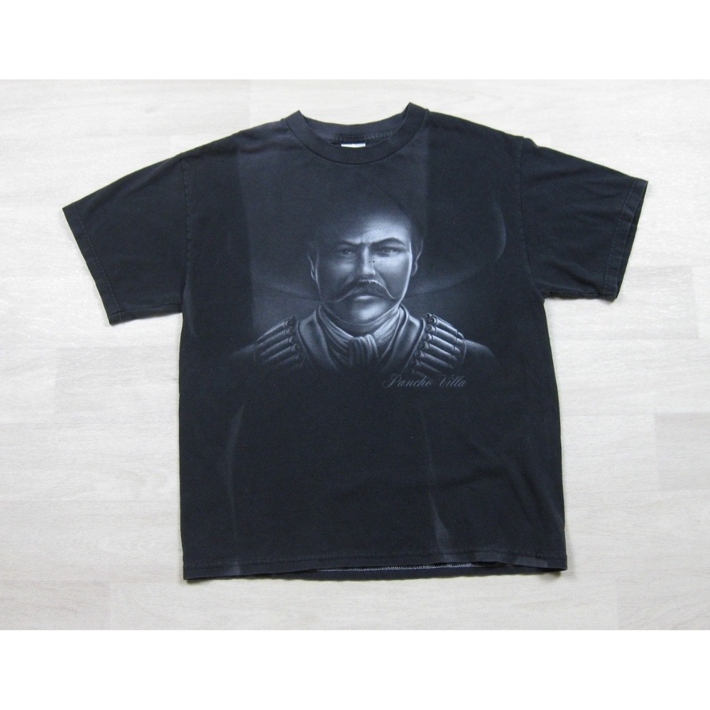 Vintage 90s Pancho Villa T-Shirt Mens (M) Mexican Revolutionary Tennessee River‎